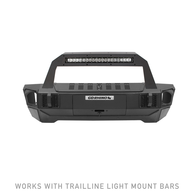 Jeep Wrangler Bumper - Front - Go Rhino - Trallenge, Stubby, Winch Ready - Black - `07-`20